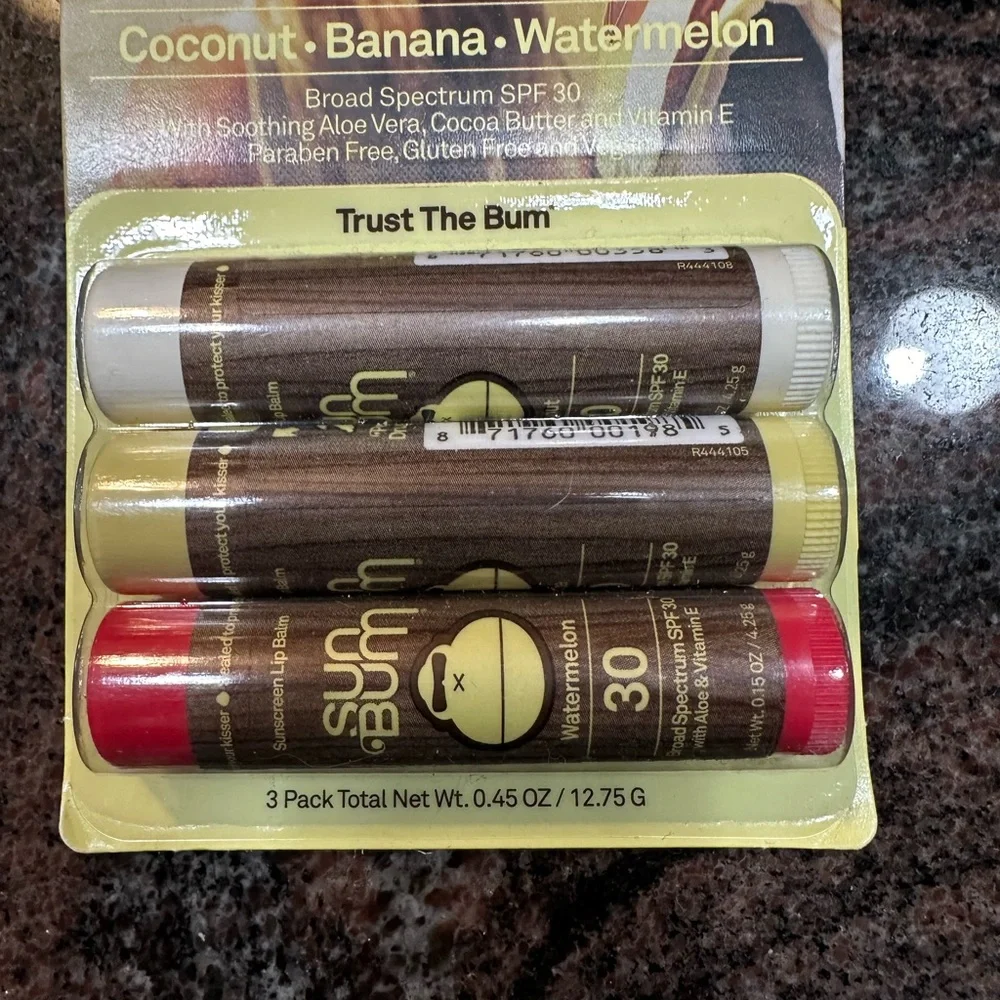 NWT Sun Bum lip balm- set of 3
